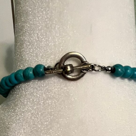 Chunky Turquoise Beaded Necklace - Picture 3 of 3